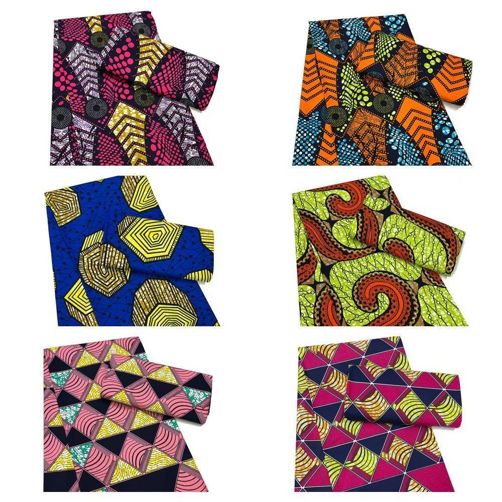 Hot Sale 100% Cotton African Wax Print Fabric Veritable Real Wax African Ankara Fabric 6 Yards Ghana Loincloth