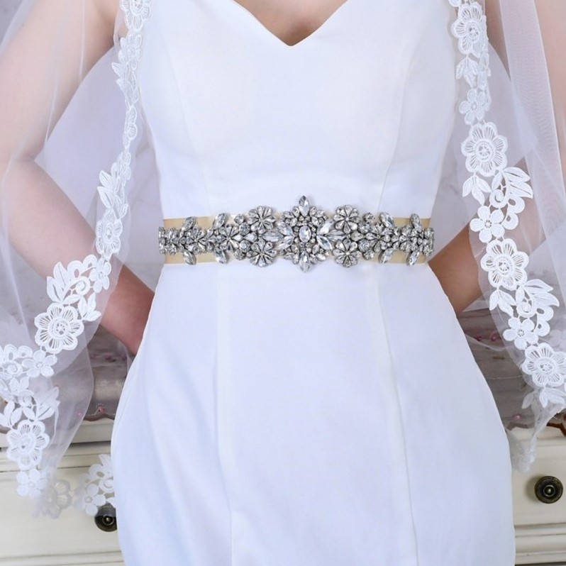 Rhinestone Bling Bridal Belt Craft Chain Crystal Costume Dress diamond Applique trimmings for sewing clothes