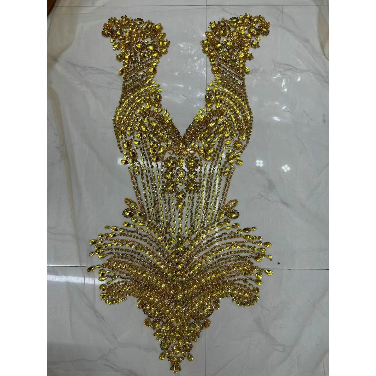 Sew On Multi Color Crystal Mesh Burnt Rhinestone Applique And Trimmings