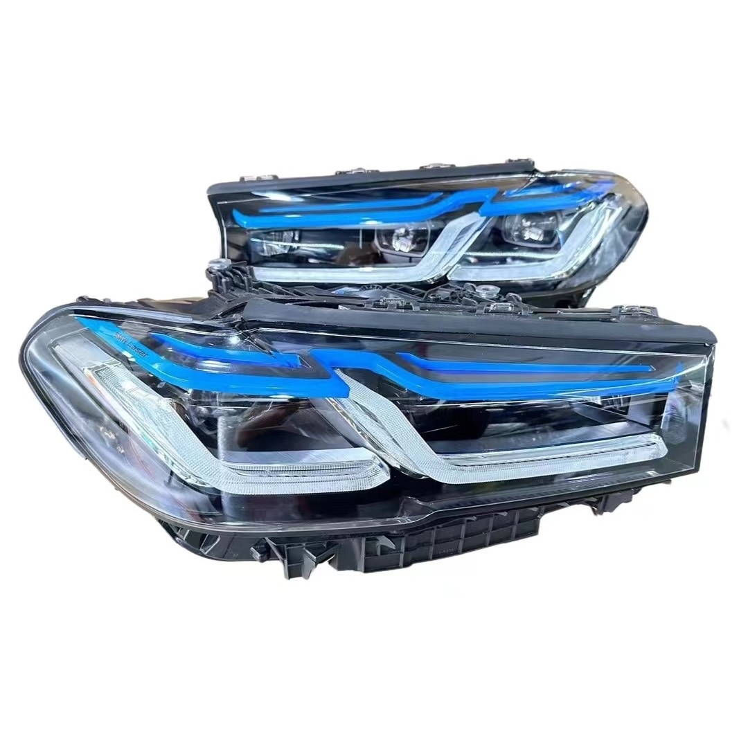 Second Hand Original G38 Blue Laser Headlight for BMW 5 Series 2016-2021 G30 F90 Xenon Hid LED car Upgrade to 2022 M5 Headlamp