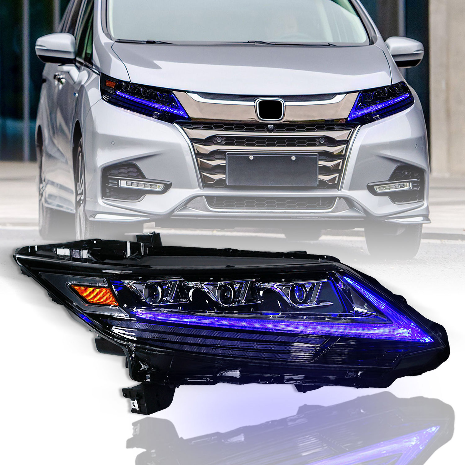 Archaic for lexus style full led headlight for HONDA Odyssey 2015-2021 PLUG & PLAY front lamp with sequential turning signal