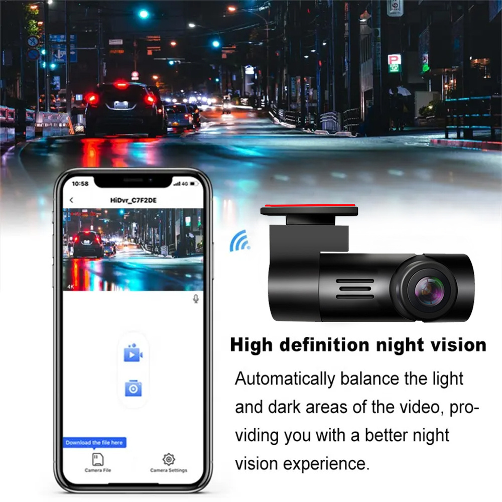 E-Too 128G Wifi Dvr Auto Camera Wireless Dash Cam 130 Degree Night Vision Wifi Car Camera 1080P Dvr Camera Car Black Box Full Hd