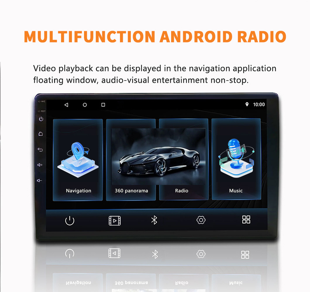 Universal 2+32GB Android 10  Multimedia Android Auto Radio 2 Din Car Stereo MP5 Player With IPS Screen Pantalla Para Auto movil