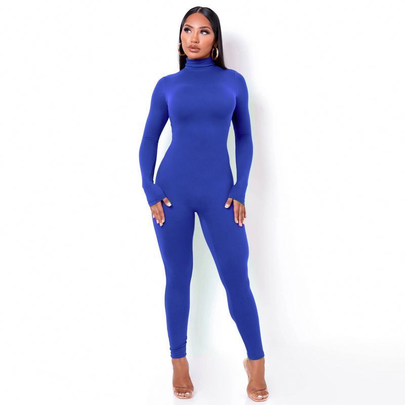 2023 New Arrivals Casual Women One Piece Jumpsuits Plain Rompers Jumpsuit Fall jumpsuit 2023