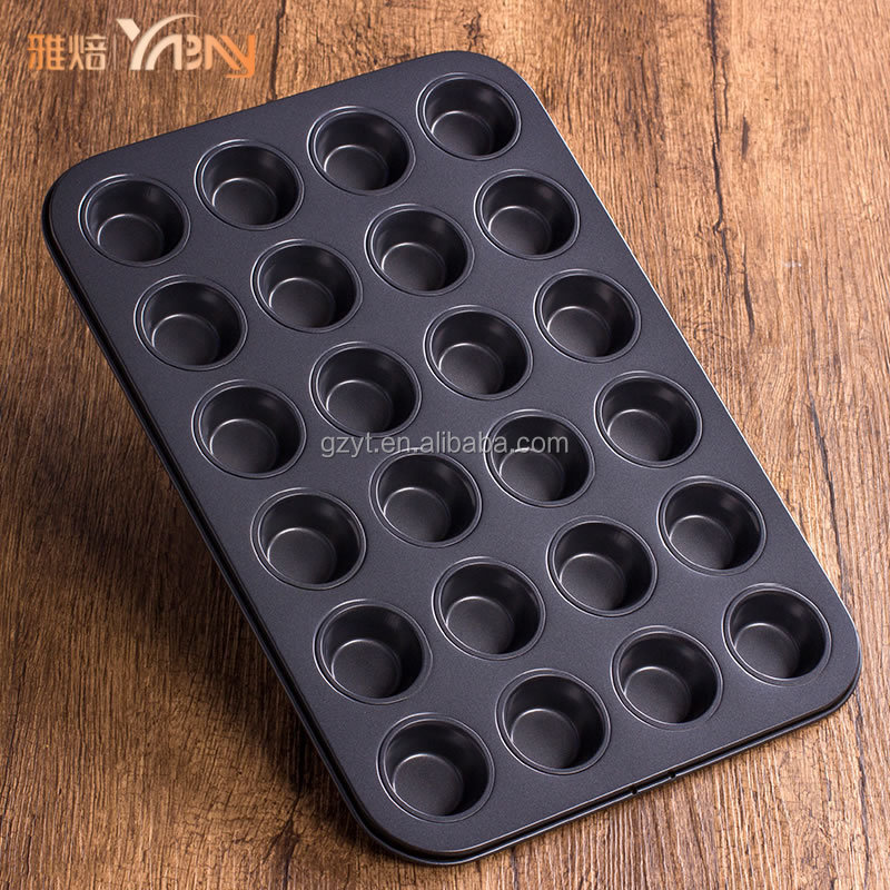 High quality household Kitchen 24 cup Muffin non-stick baking tray mini muffin pan