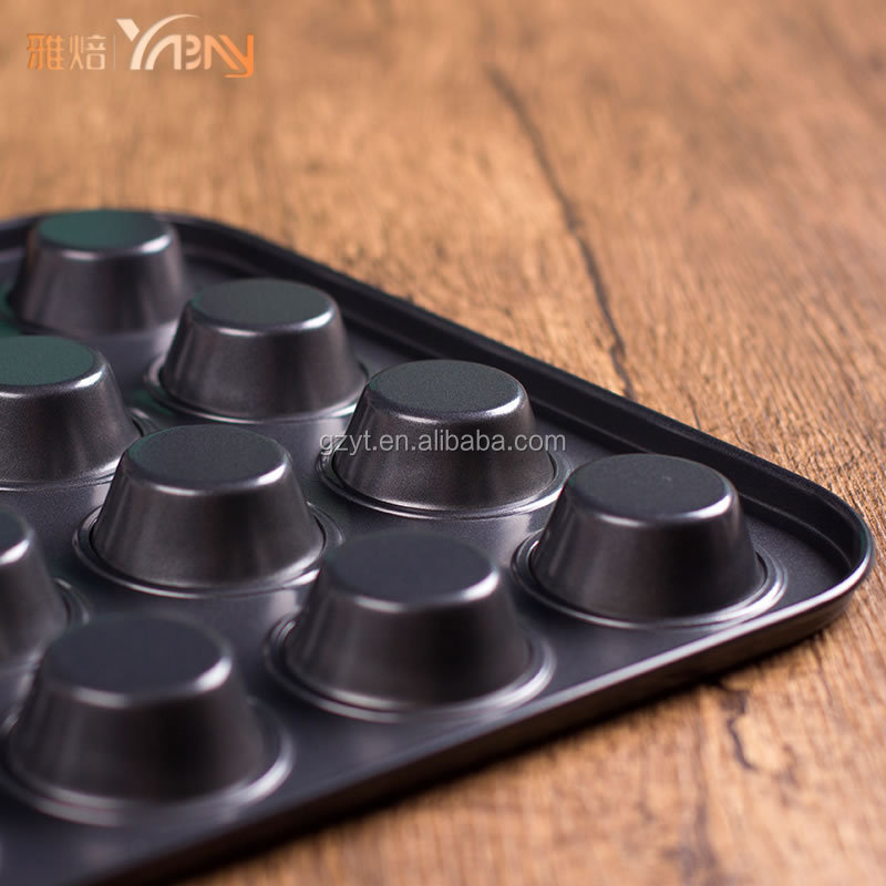 High quality household Kitchen 24 cup Muffin non-stick baking tray mini muffin pan