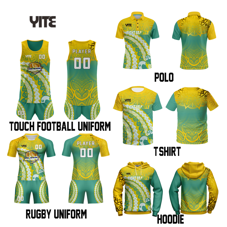 custom jersey rugby polyester sublimation rugby uniform men touch rugby singlets