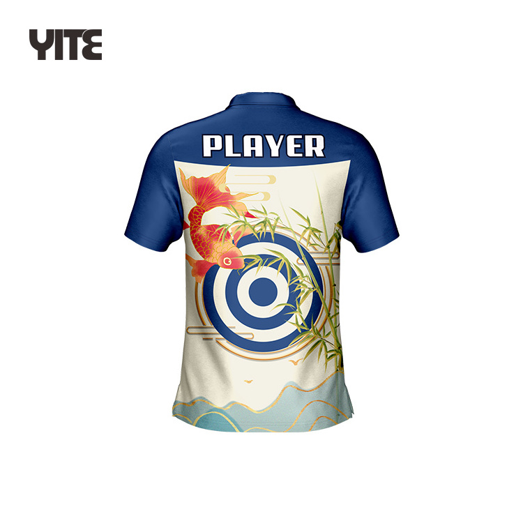 New design Custom sublimation dart t shirts team darts t shirts for adult custom darts shirts supplier