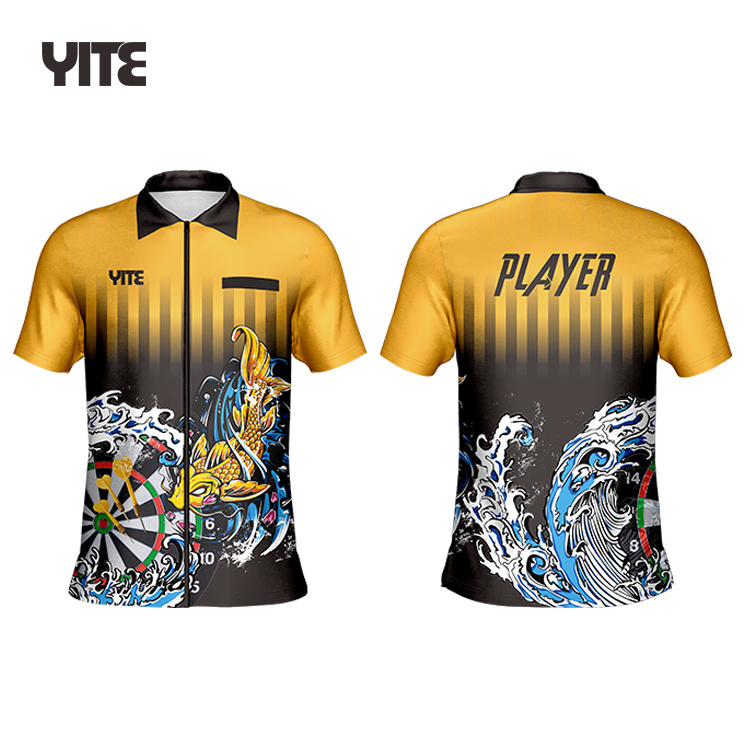 Fashion sublimation darts polo shirts design your own comfortable darts shirt