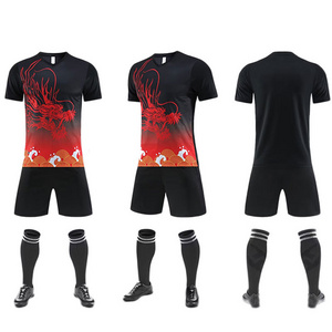 Quick Dry Breathable Wholesale soccer uniforms kit soccer kits mens football uniform mens soccer kit set uniforms with socks