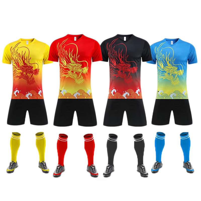 Quick Dry Breathable Wholesale soccer uniforms kit soccer kits mens football uniform mens soccer kit set uniforms with socks