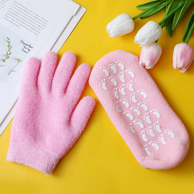 Foot Hand Spa Gel Socks Gel Gloves Soften Repairing Whiten Skin Silicone Moisturizing Treatment Gel Spa Socks And Gloves