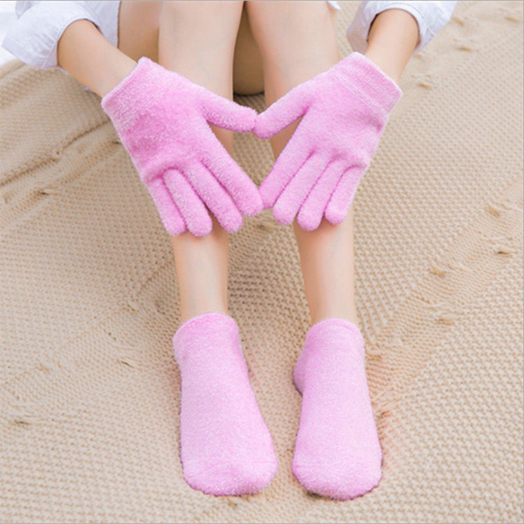 Foot Hand Spa Gel Socks Gel Gloves Soften Repairing Whiten Skin Silicone Moisturizing Treatment Gel Spa Socks And Gloves