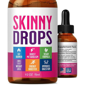 100% Natural Herbal Weight Loss Drops Fat Burner Boost Metabolism Digestion Vegan Skinny Tincture Drops for Women