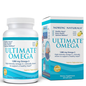 Private Label Ultimate Omega 3 Fish Oil concentrates Supplement with EPA DHA Brain Heart Health High-Potency Omega-3 Soft Gels