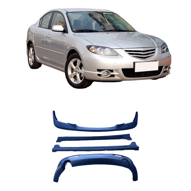 Wide Body Kit For Mazda3 2006 2007 2008 2009 ,the Pp Auto Body Systems includes Front Bumper Lip,Rear Bumper Lip,Side Skirt