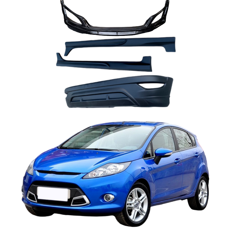 Wide Body Kit For Ford Fiesta 2009 2010 2011 ,the Pp Auto Body Systems includes Front Bumper Lip,Rear Bumper Lip,Side Skirt