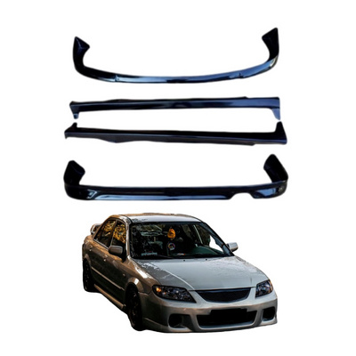 Wide Body Kit For Mazda familia  ,the Pp Auto Body Systems includes Front Rear Bumper Lip,Side Skirt