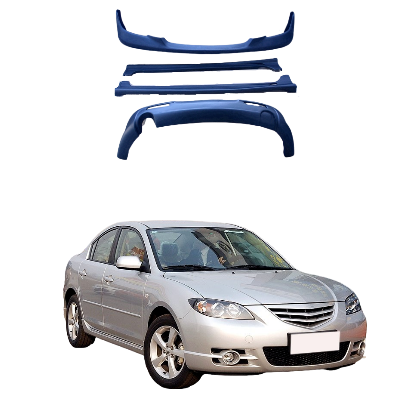 Wide Body Kit For Mazda3 2006 2007 2008 2009 ,the Pp Auto Body Systems includes Front Bumper Lip,Rear Bumper Lip,Side Skirt