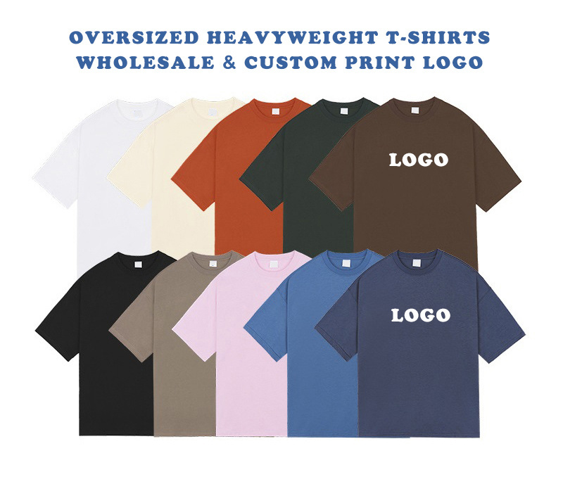 Wholesale Custom Printing Heavyweight Drop Shoulder Heavy Weight 100% Organic Cotton Oversized Men Tshirt T-Shirt Tee T Shirt