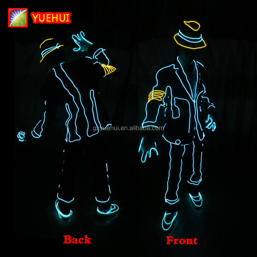 Jazz Dancer Favors Wholesale EL Cold Light Illuminated Diy Festival Show Clothes Accessory Led Strip Night Party Decor Costume