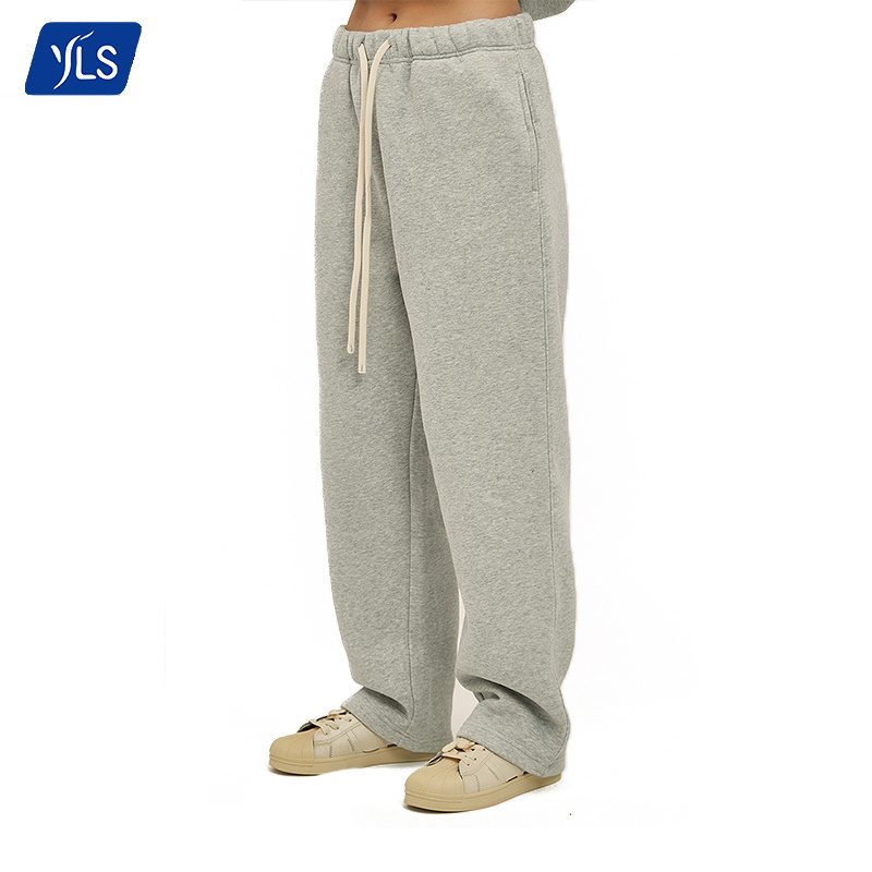 YLS 2023 New Wholesale Custom Men's Heavy Weight Sweatpants Loose Fit Open Bottom Fleece Athletic Pants Men's Jogger