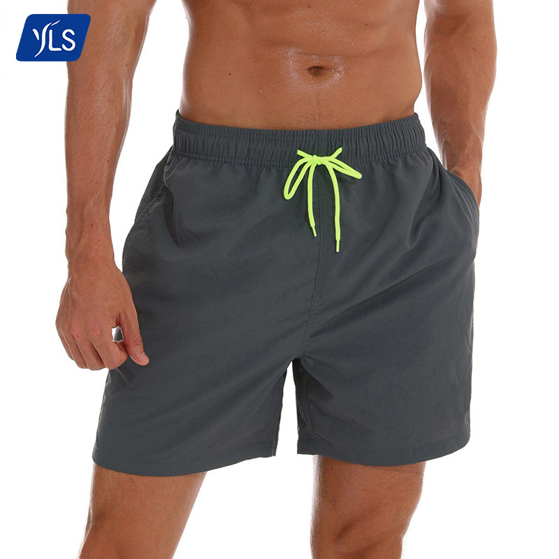 YLS Wholesale Promotion Summer Men's Swimwear Men Solid Color Quick Dry Color Changing Swim Trunks Boardshorts For Men