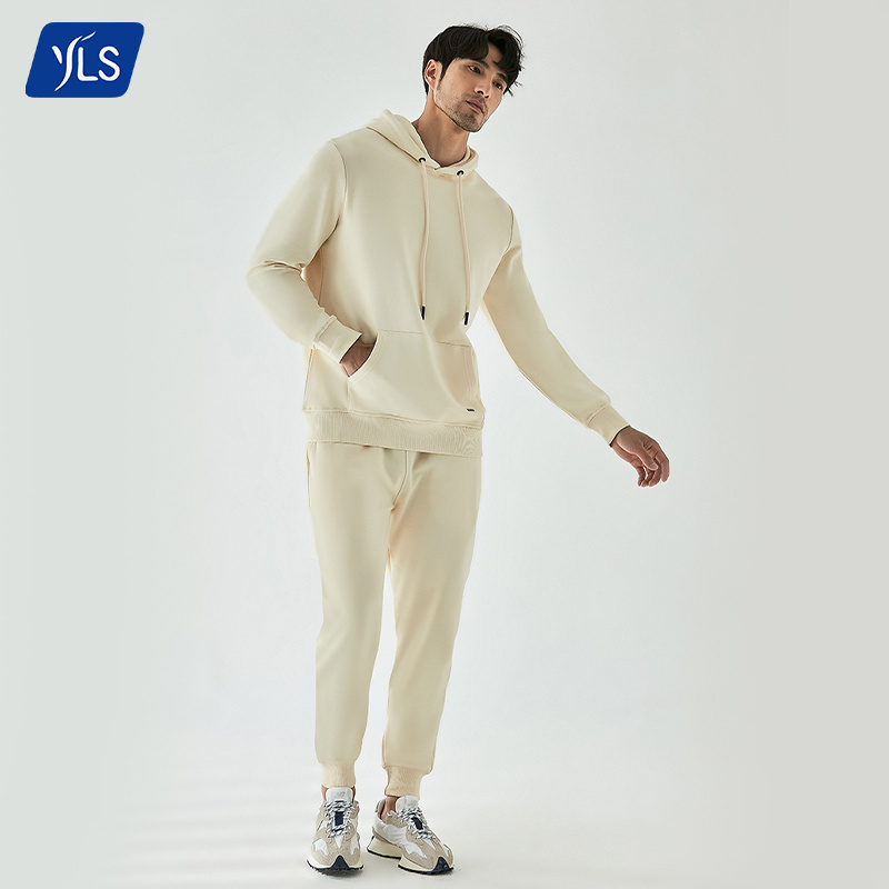 YLS Wholesale Tapered 360GSM French Terry 100% Cotton Sweatpants Slim Fit Custom Logo Men Joggers Track Pants