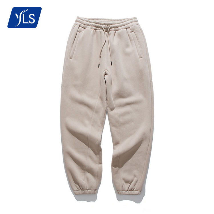 YLS Wholesale New Style Street Wear Baggy Sweatpants Brushed Cotton Workout Blank Jogger Track Pants For Men