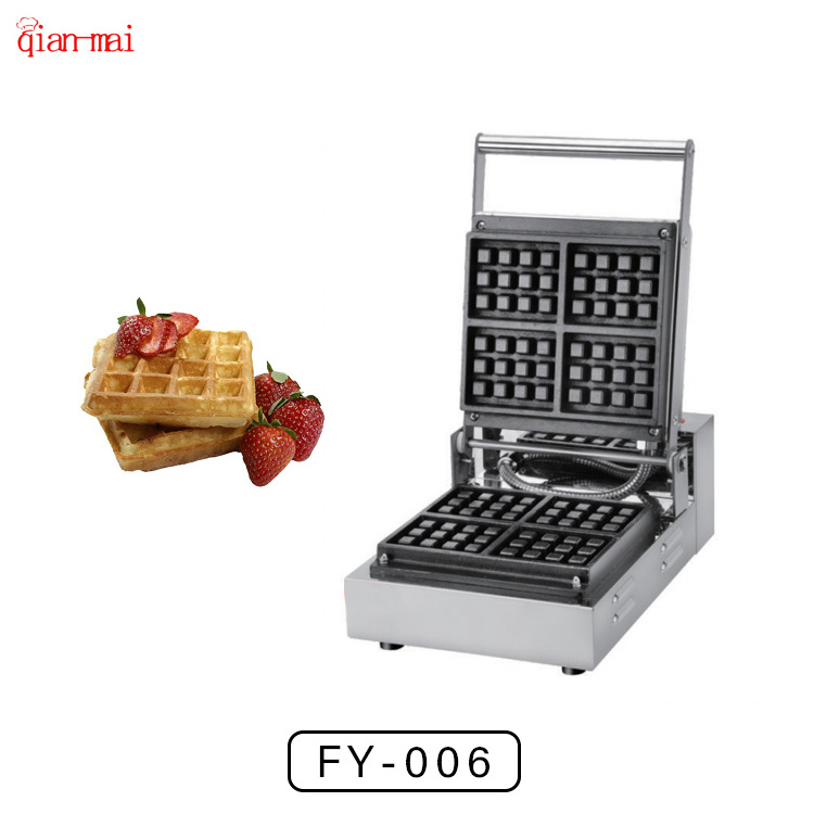 belgian gas electric mini commercial industrial vertical four spaces square  honeycomb double cuisinart waffle maker machine