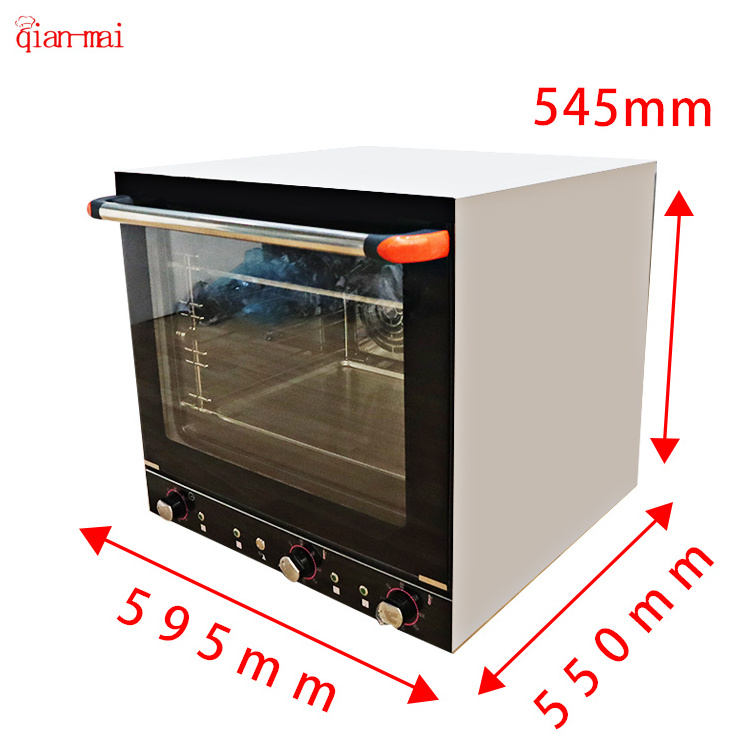 Commercial Stainless Steel 4 Trays Pizza Baking Oven Electric Counter Top Hot Air Convection Oven