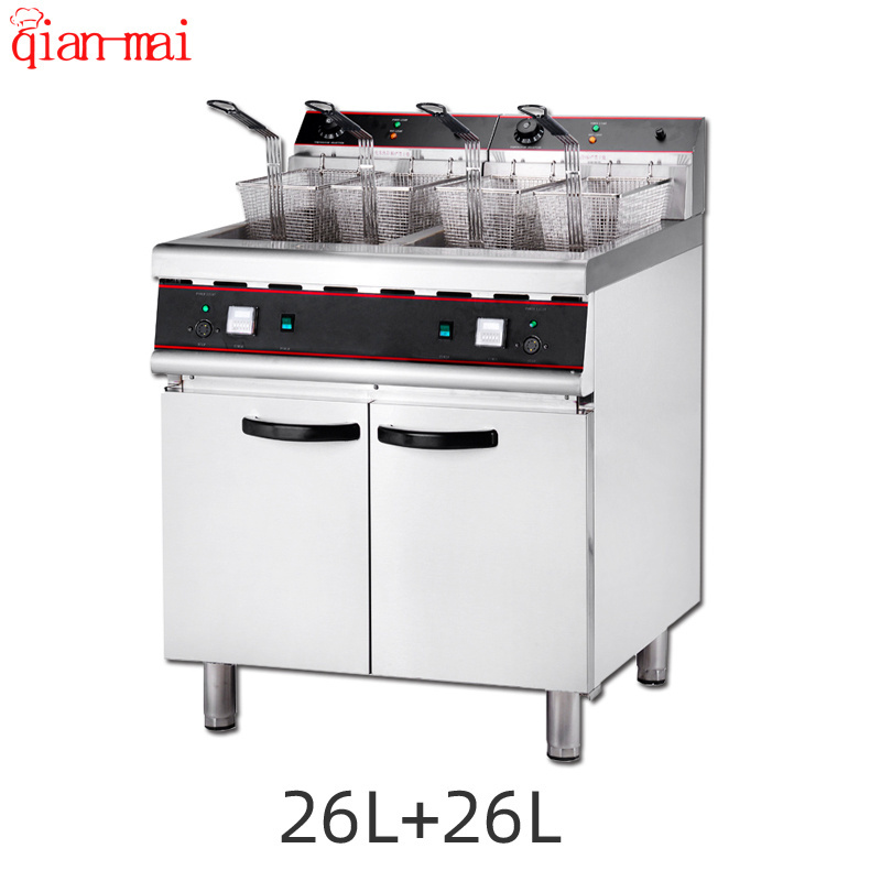 Commercial chips potato fish donut kfc chicken restaurant  2 tank 4 basket standing electric deep fryer