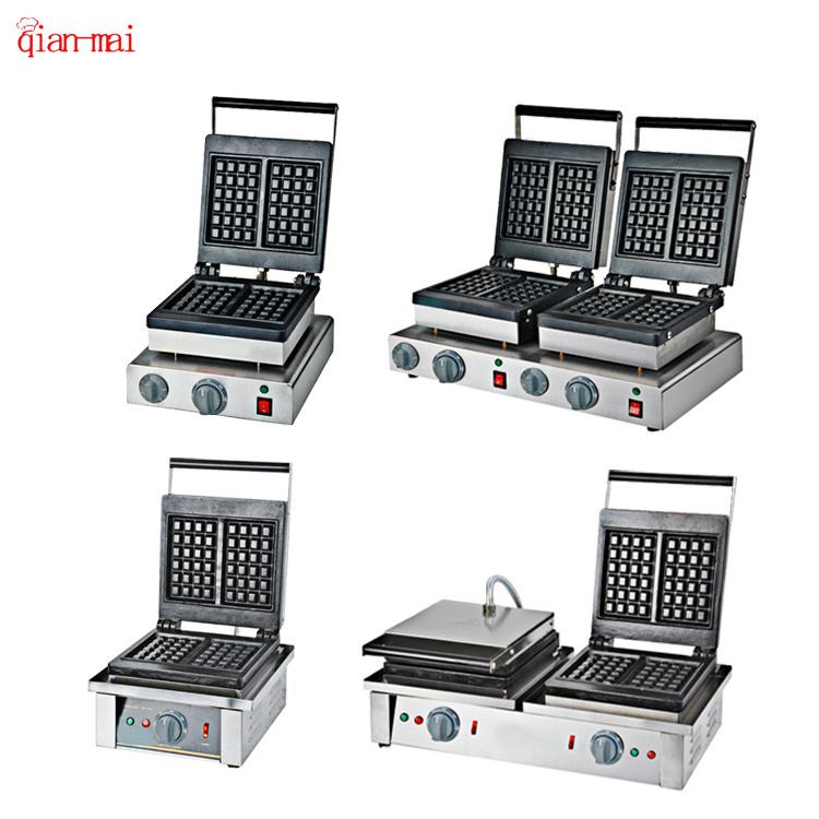 belgian gas electric mini commercial industrial vertical two spaces square  honeycomb double cuisinart waffle maker machine