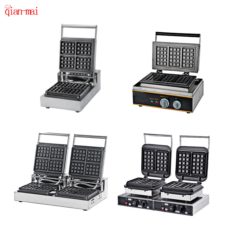 belgian gas electric mini commercial industrial vertical four spaces square  honeycomb double cuisinart waffle maker machine