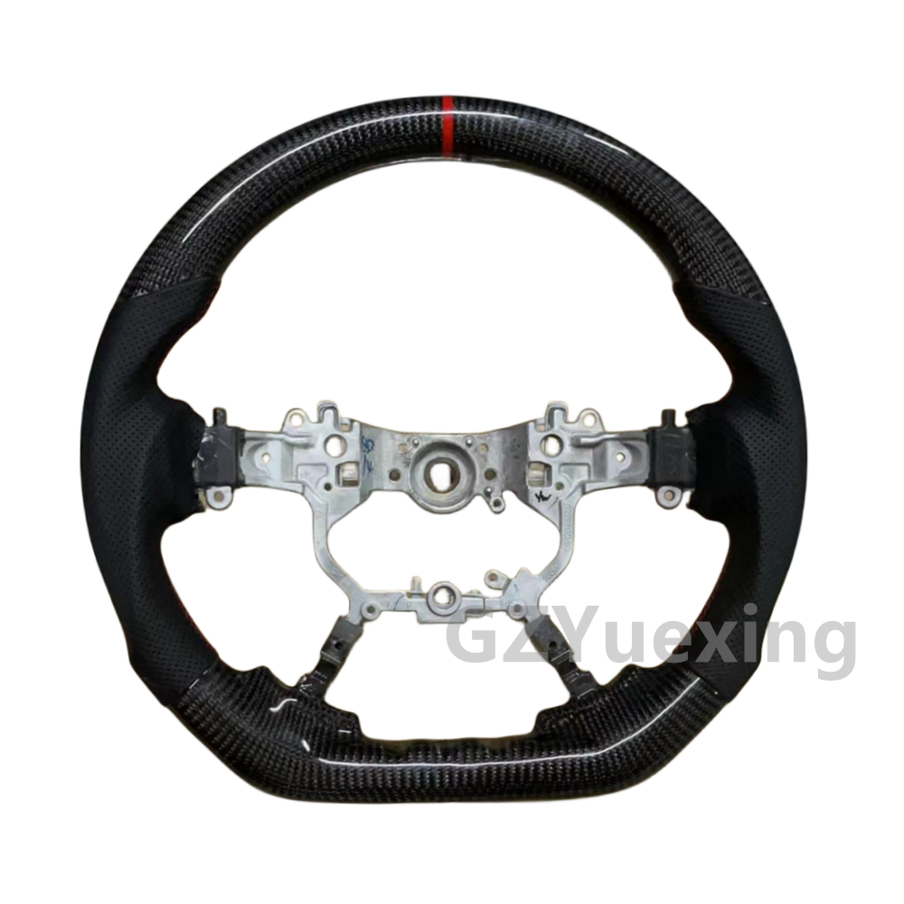 Real Leather Carbon Fiber Sports Racing Steering Wheel Bare Wheel for LC200