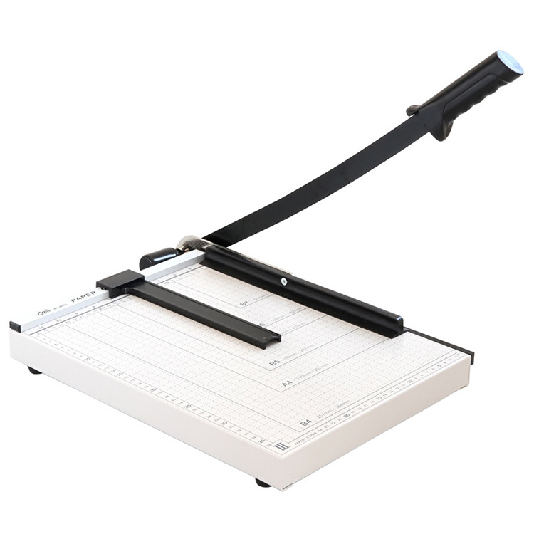 Guangzhou Supplier Steel Base B4 size office use manual handhold paper trimmer with guillotine