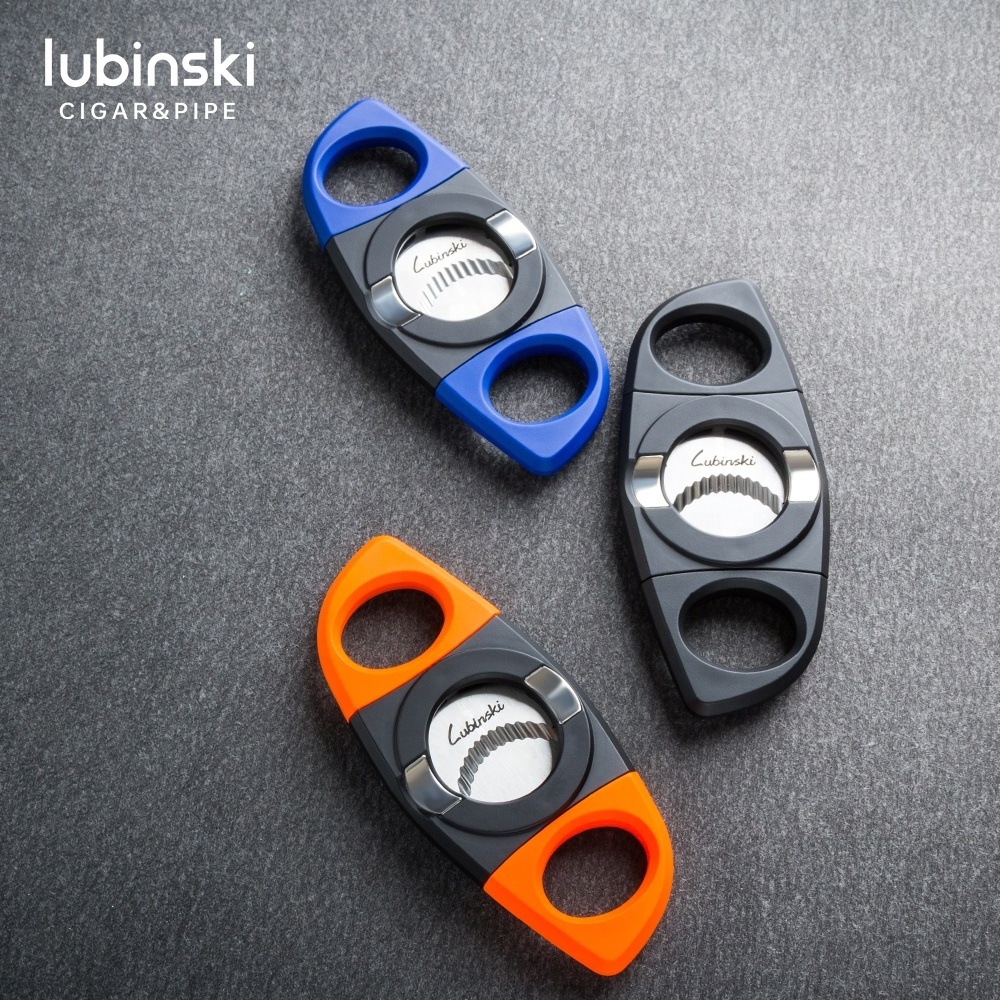 Fashionable cigar cutter with plastic and stainless steel