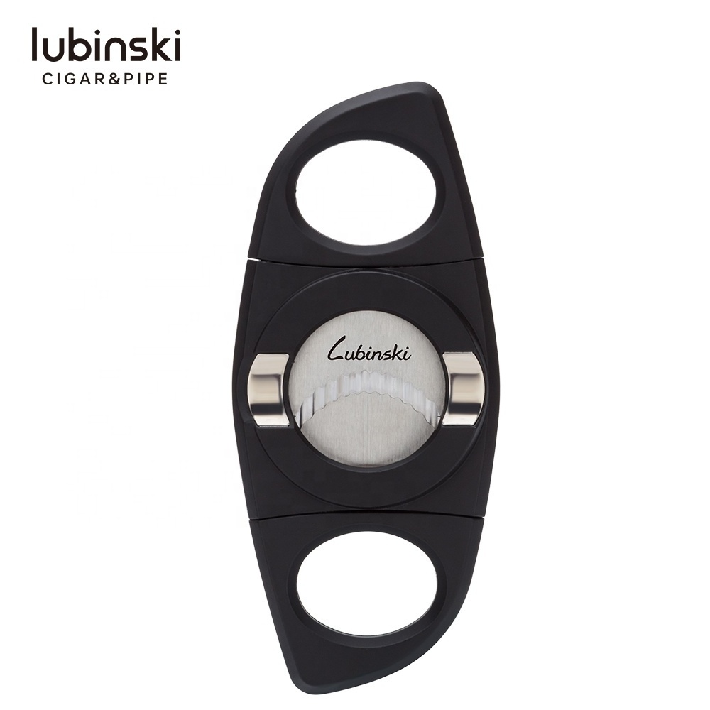 Fashionable cigar cutter with plastic and stainless steel