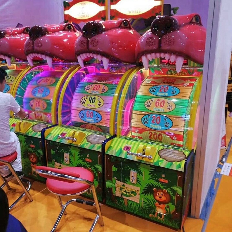 coin operated amusement turntable lottery machines big bass wheel prize rolling lottery redemption ticket game machine