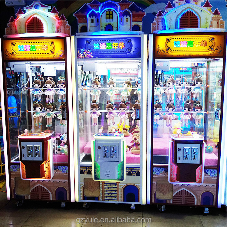 Coin used doll machine simulator claw toys crane gift catcher redemption arcade claw game machine