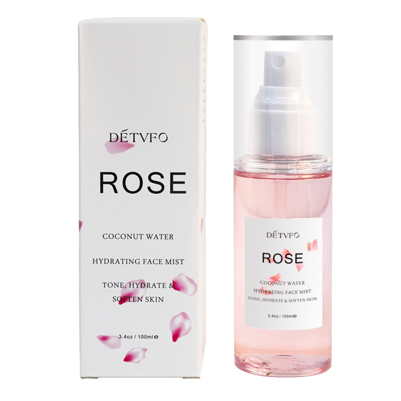 Brightening skin color makes skin more healthy and bright, natural ingredients facial rose spray toner