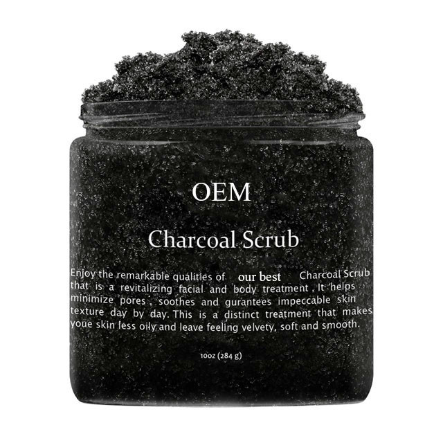 Private Label Natural Organic Exfoliating Activated Charcoal Body Scrub