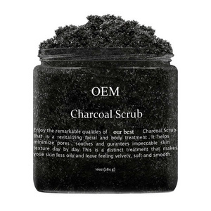 Private Label Natural Organic Exfoliating Activated Charcoal Body Scrub