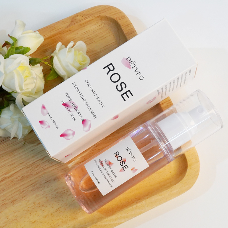 Private Label Natural Organic Rosewater agua de rosas Facial Mist Hydrating Skin Care Spray Face Toner Rose Water for face