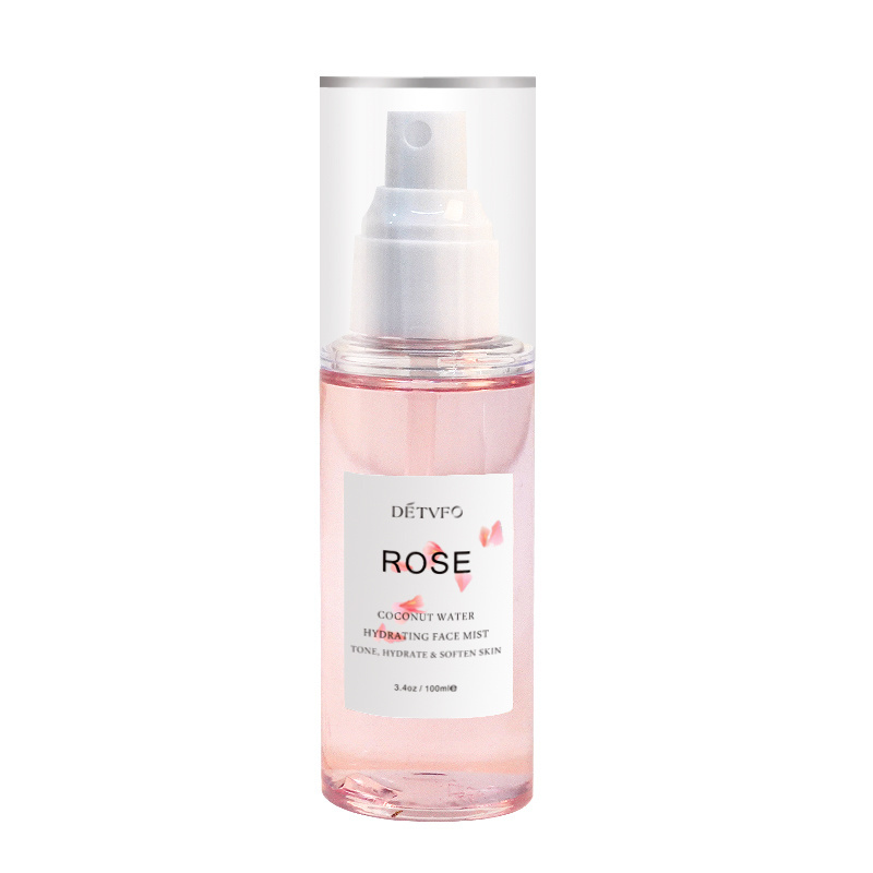 Brightening skin color makes skin more healthy and bright, natural ingredients facial rose spray toner