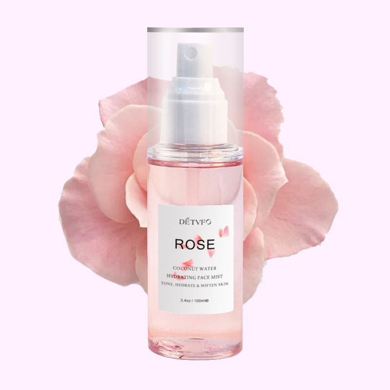 Brightening skin color makes skin more healthy and bright, natural ingredients facial rose spray toner