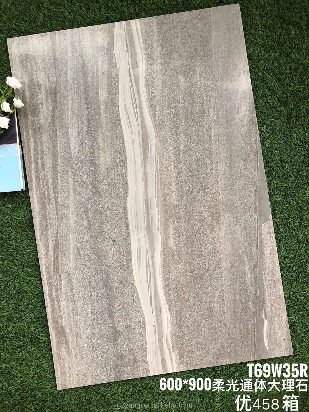 High class polished glazed grey marble tile floor ceramic tiles 60x90