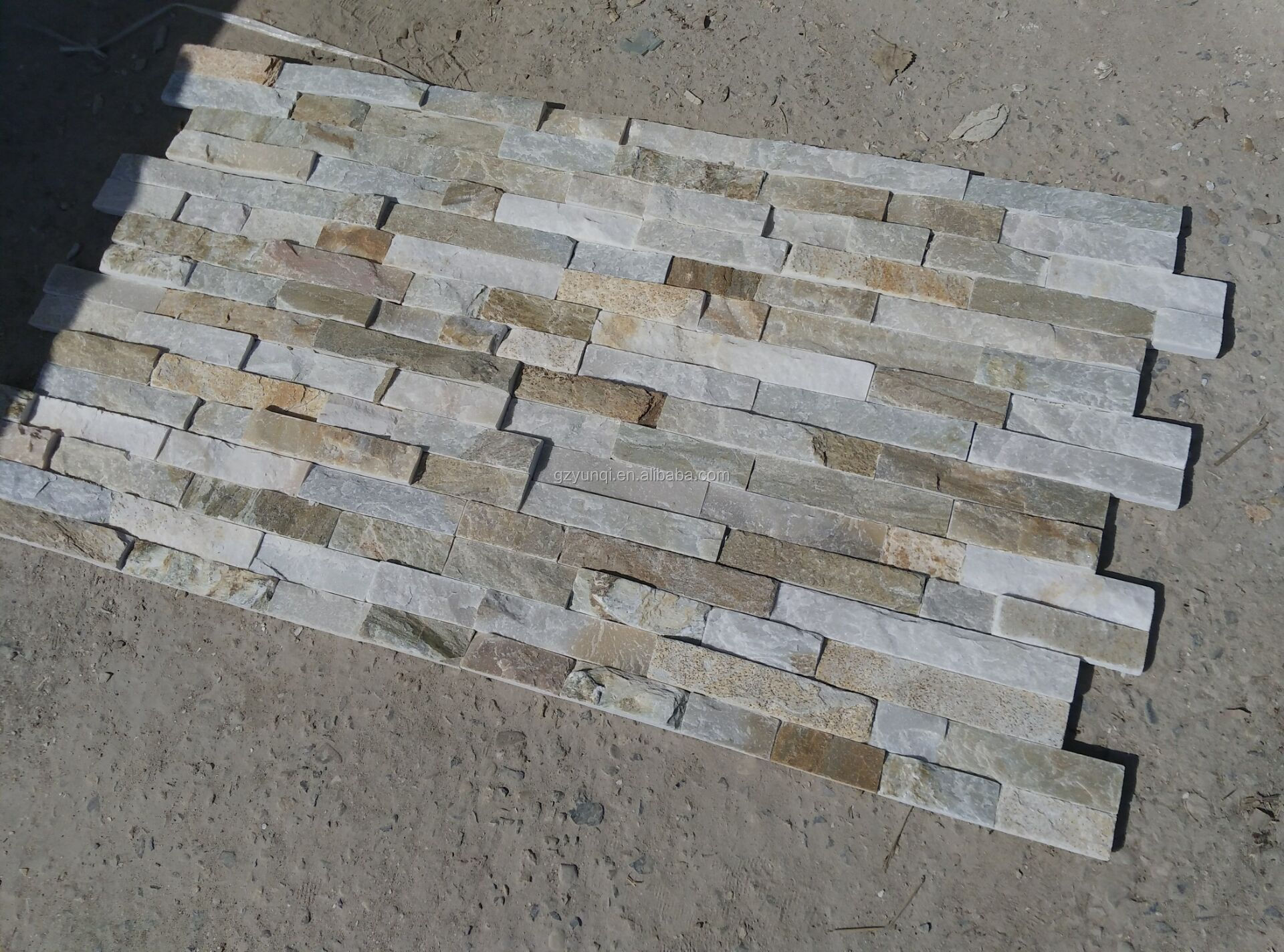 Mixed colors exterior natural stone wall cladding building wall cladding cultural wall panel stacked Sandstone Ledge Stone