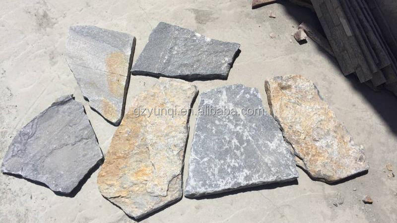 irregular paving stone random flagstone Split Natural Rough Slate Tile Natural Outdoor Paving Meshed Flagstone