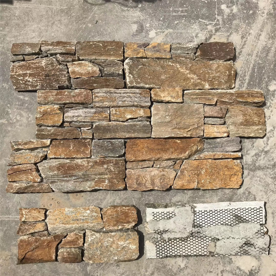 cement backing Ledgestone Veneer Panels Natural cement stone for Indoor and Outdoor